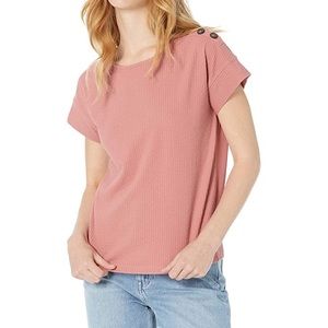 {sold} NWT Seersucker Button-Shoulder Top